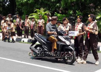 Galang Dana Bencana Di Buleleng, KJB dan Radio Guntur Gandeng Pramuka Peduli