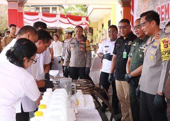 Polres Buleleng Musnahkan Barang Bukti Narkoba Hingga Knalpot Motor