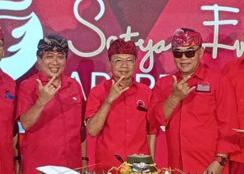 HUT ke 52 PDI Perjuangan di Bali, Koster Sebut Kader PDIP Masih Kompak